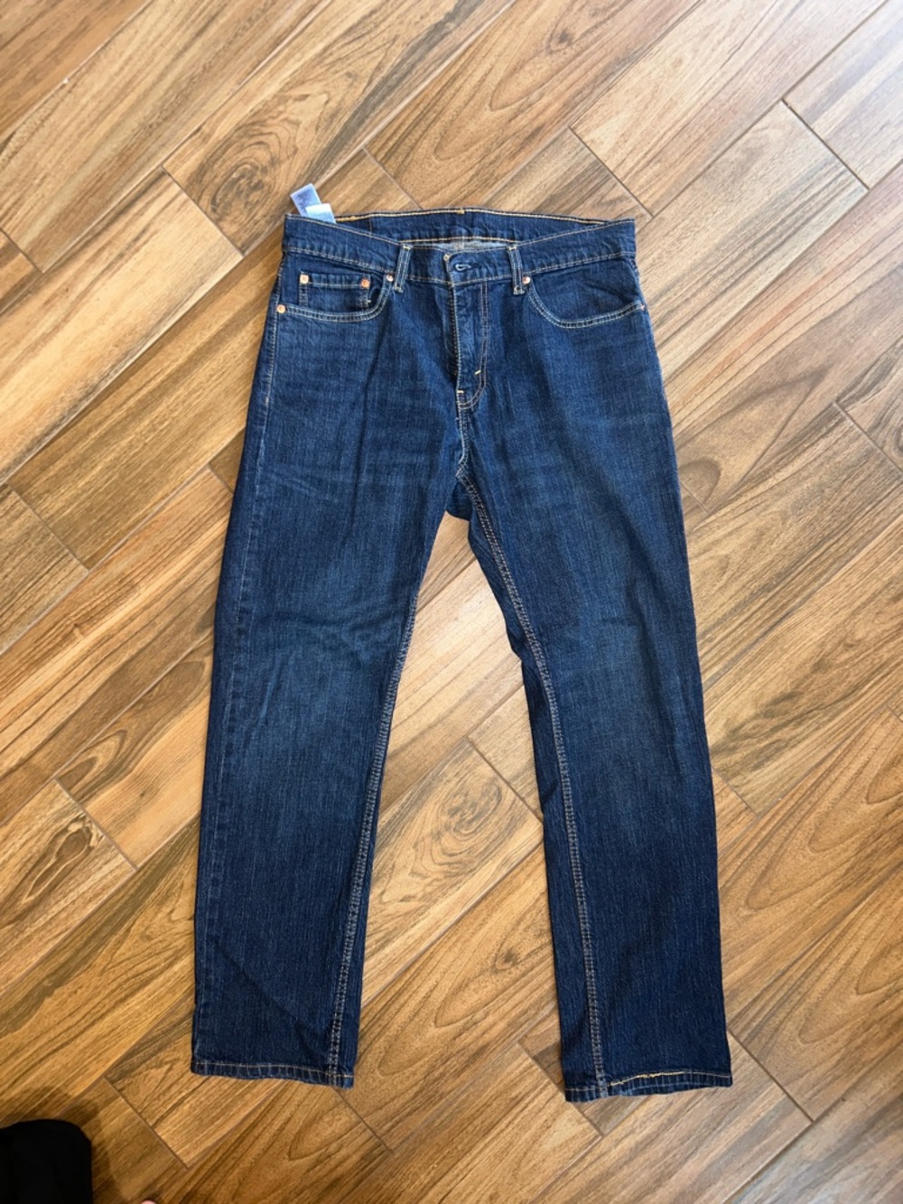 Classic Men's Dark Blue Straight-Leg Jeans W 32 L 32 - Picture 4 of 5